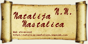 Natalija Mastalica vizit kartica